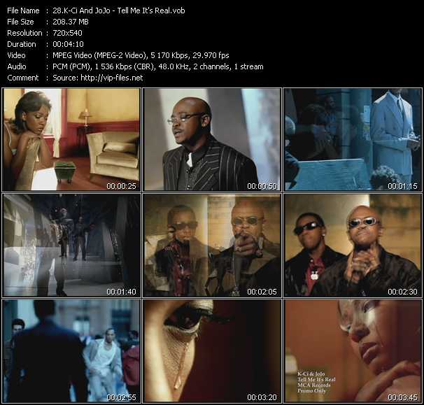 K-Ci And JoJo video ”Tell Me It's Real” from dvd ”Hot Video Classics Best Of 1999 Vol.2”