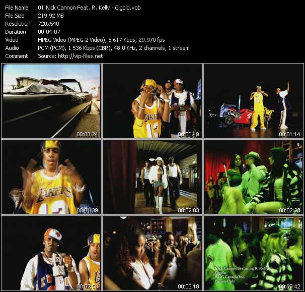 Nick Cannon Feat. R. Kelly video ”Gigolo” from dvd ”Canada Hot Video March 2004”