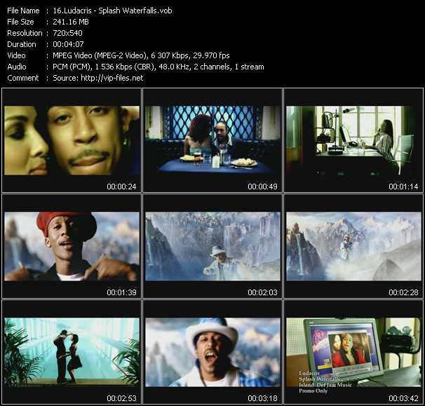 Ludacris video ”Splash Waterfalls” from dvd ”Canada Hot Video March 2004”