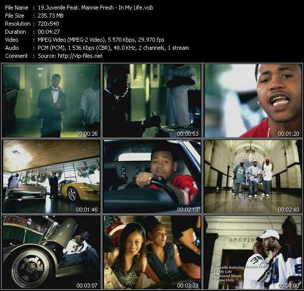 Juvenile Feat. Mannie Fresh video ”In My Life” from dvd ”Canada Hot Video March 2004”