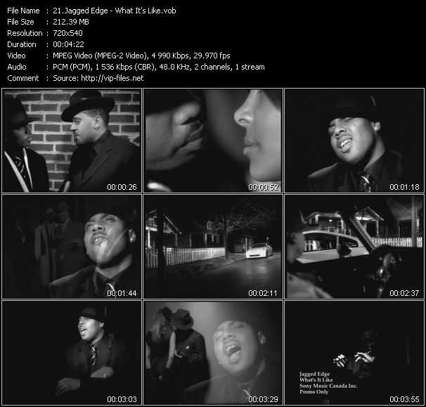 Jagged Edge video ”What It's Like” from dvd ”Canada Hot Video March 2004”