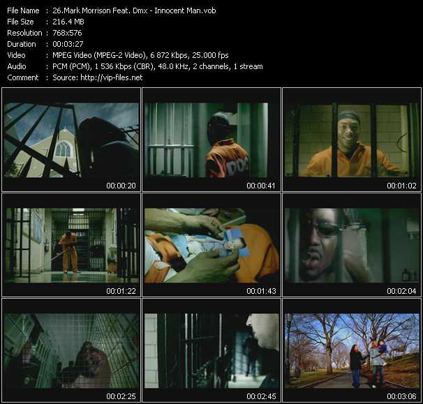 Mark Morrison Feat. Dmx video ”Innocent Man” from dvd ”UK Chart Video March 2006”