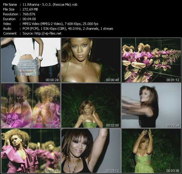 Rihanna video ”S.O.S. (Rescue Me)” from dvd ”UK Chart Video April 2006”