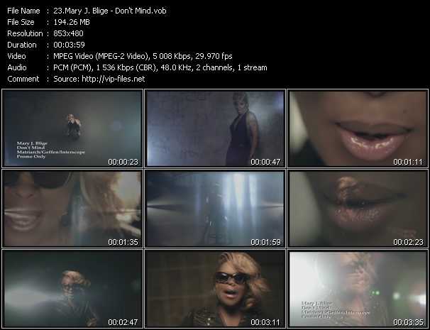 Mary J. Blige video ”Don't Mind” from dvd ”Hot Video September 2012”