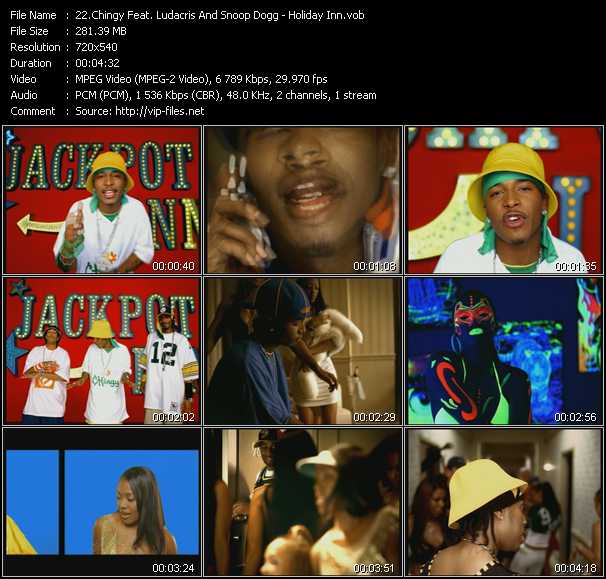 Chingy Feat. Ludacris And Snoop Dogg video ”Holiday Inn” from dvd ”Hot Video October 2003”