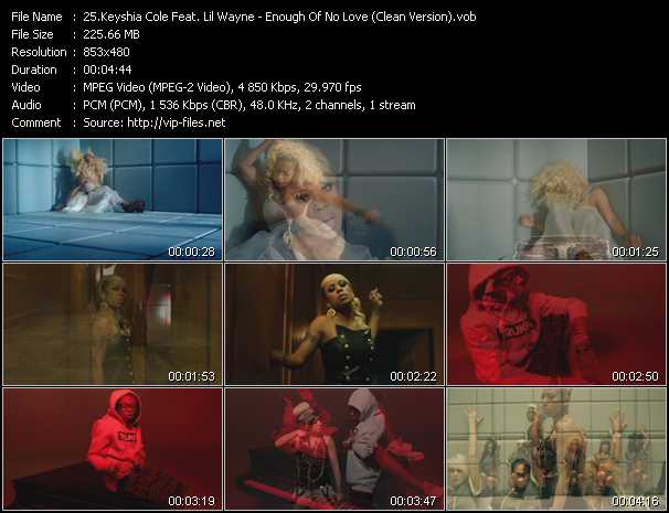 Keyshia Cole Feat. Lil' Wayne video ”Enough Of No Love (Clean Version)” from dvd ”Hot Video October 2012”