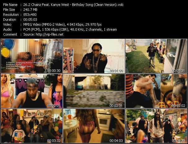 2 Chainz Feat. Kanye West video ”Birthday Song (Clean Version)” from dvd ”Hot Video October 2012”