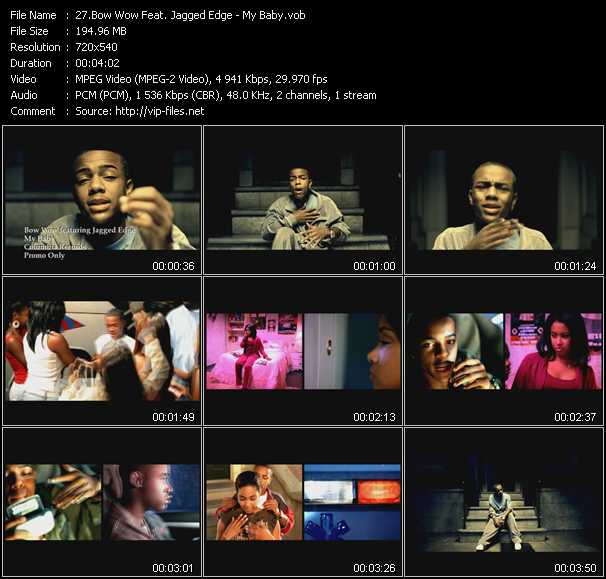 Bow Wow Feat. Jagged Edge video ”My Baby” from dvd ”Hot Video November 2003”