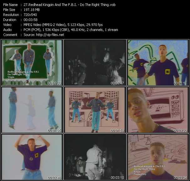 Redhead Kingpin And The F.B.I. video ”Do The Right Thing” from dvd ”Old Skool Vol.6”