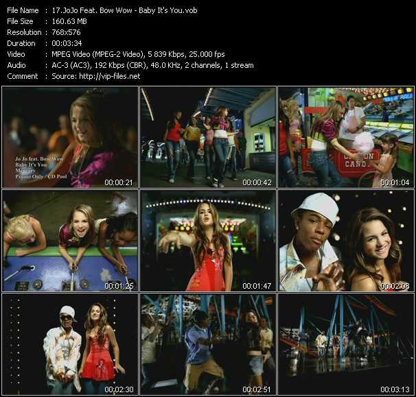 JoJo Feat. Bow Wow video ”Baby It's You” from dvd ”UK Chart Video December 2004”