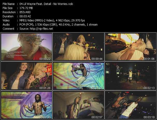 Lil' Wayne Feat. Detail video ”No Worries” from dvd ”Urban Video February 2013”