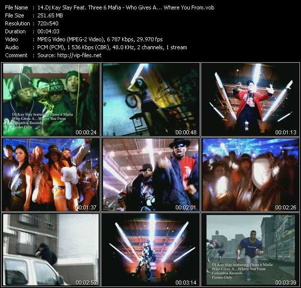 Dj Kay Slay (Dj Kayslay) Feat. Three 6 Mafia, Lil' Wyte And Frayser Boy video ”Who Gives A... Where You From” from dvd ”Urban Video March 2004”
