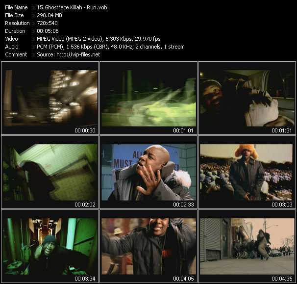 Ghostface Killah video ”Run” from dvd ”Urban Video March 2004”