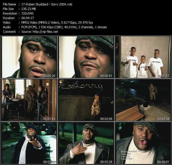 Ruben Studdard video ”Sorry 2004” from dvd ”Urban Video March 2004”