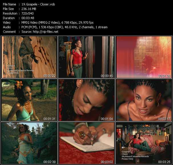 Goapele video ”Closer” from dvd ”Urban Video March 2004”