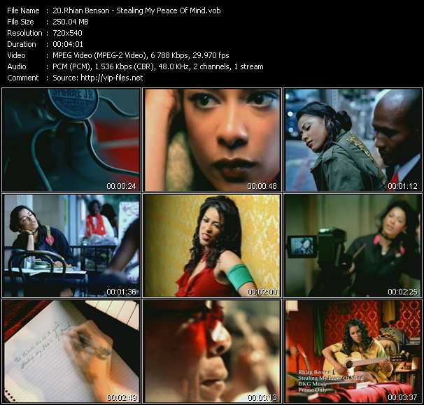 Rhian Benson video ”Stealing My Peace Of Mind” from dvd ”Urban Video March 2004”