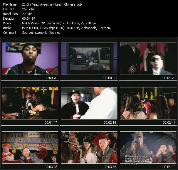 Jin Feat. Ayeesha video ”Learn Chinese” from dvd ”Urban Video March 2004”