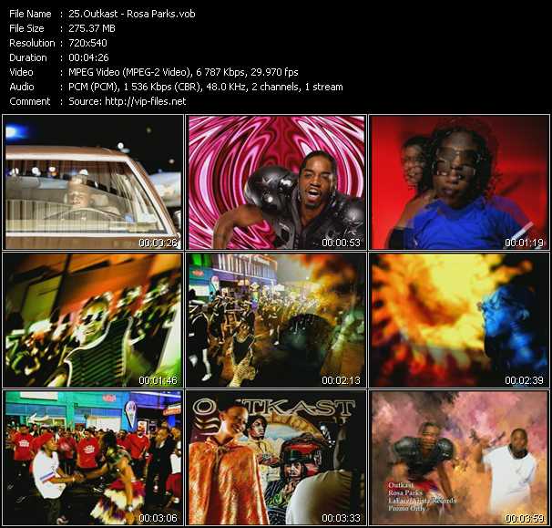 Outkast video ”Rosa Parks” from dvd ”Urban Video March 2004”