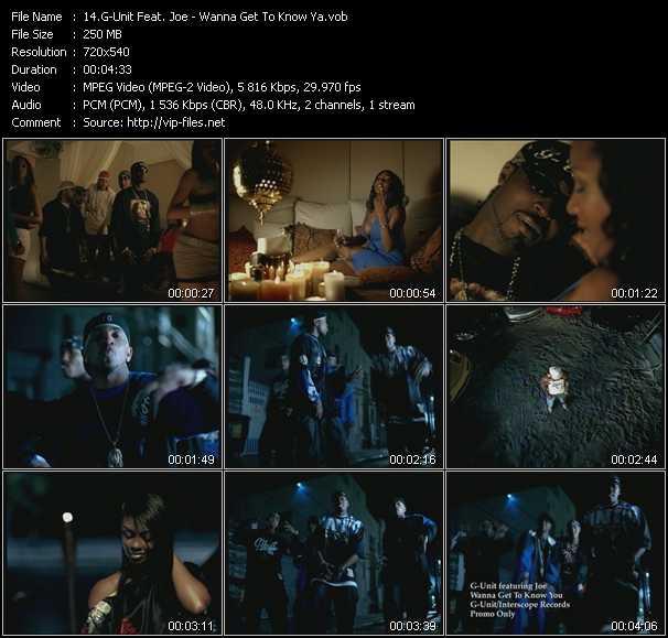 G-Unit Feat. Joe video ”Wanna Get To Know You” from dvd ”Urban Video April 2004”