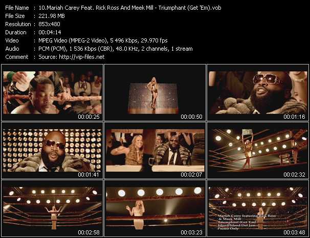 Mariah Carey Feat. Rick Ross And Meek Mill video ”Triumphant (Get 'Em)” from dvd ”Urban Video October 2012”