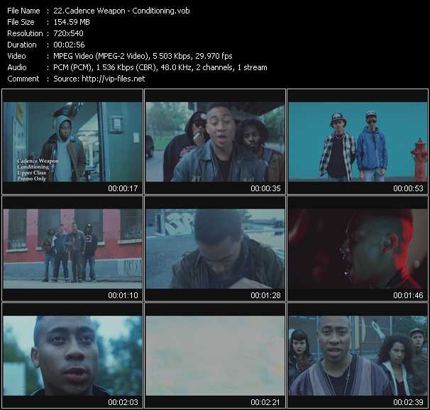 Cadence Weapon video ”Conditioning” from dvd ”Urban Video October 2012”