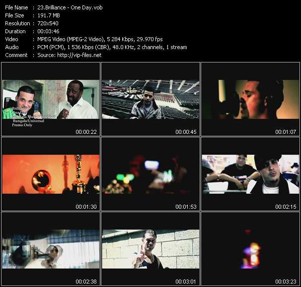 Brilliance video ”One Day” from dvd ”Urban Video October 2012”