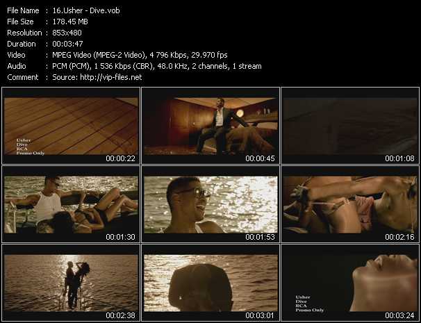 Usher video ”Dive” from dvd ”Urban Video November 2012”