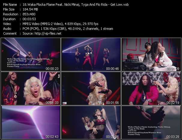 Waka Flocka Flame Feat. Nicki Minaj, Tyga And Flo Rida video ”Get Low” from dvd ”Urban Video November 2012”