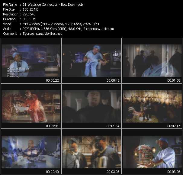 Westside Connection video ”Bow Down” from dvd ”Urban Video November 2012”