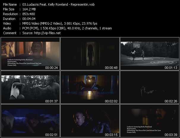 Ludacris Feat. Kelly Rowland video ”Representin” from dvd ”Urban Video December 2012”