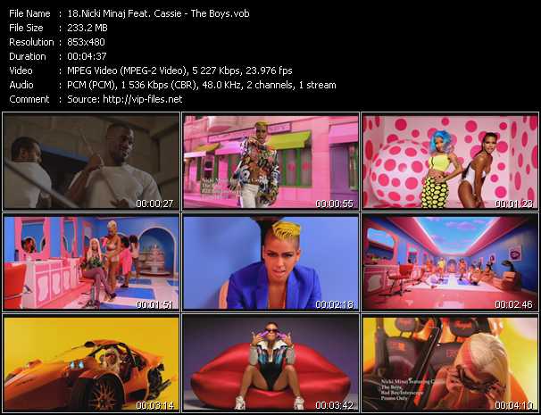 Nicki Minaj Feat. Cassie video ”The Boys” from dvd ”Urban Video December 2012”