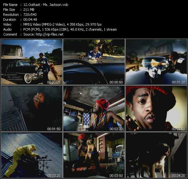 Outkast video ”Ms. Jackson” from dvd ”Screenplay VJ-Pro Classic Vision New Millenium Dance Vol.2 March 2008”