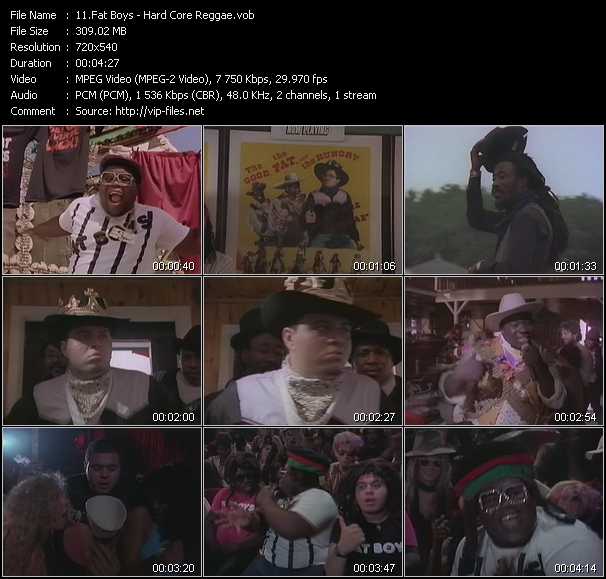 Fat Boys video ”Hard Core Reggae” from dvd ”Telegenics Number 32B. November 1985”