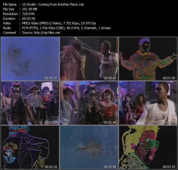 Strafe video ”Coming From Another Place” from dvd ”Telegenics Number 35B. February 1986”